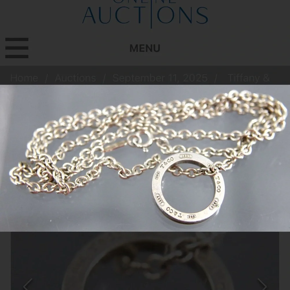 Tiffany & Co. Silver Circle Pendant Necklace
